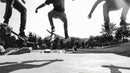 Skateboard Urban Park. Black and White Wall Mural.