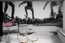 Skateboard Urban Park. Black and White Wall Mural.