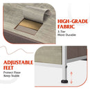 5 Drawer Wide Fabric Dresser Organizer With Wood Top