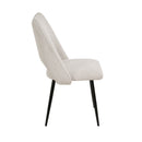 4-Chair Set Combination, Modern and Simple, With High Resilience Filling, Metal Legs, Adjustable Feet, Suitable For Kitchens and Dining Rooms,(Beige)
