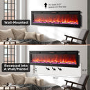 [Discontinued] In Flames INF98W-3D WiFi Smart Wall Mounted Electric Fireplace - Tempered Glass