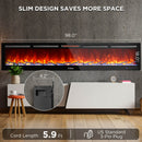[Discontinued] In Flames INF98W-3D WiFi Smart Wall Mounted Electric Fireplace - Tempered Glass