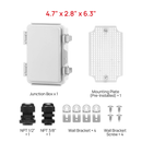 Outdoor Electrical Waterproof Junction Box, Grey Cover