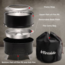 Pluto R19-PG Smokeless Outdoor Fire Pit -  Painted Black