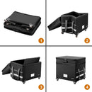 Fireproof File Box With Lock Wheels Rolling Portable