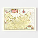 Vintage Map of Russia 1665