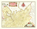 Vintage Map of Russia 1665