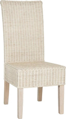 Grey Wicker Rattan 18 Inch Dining Chair For Living Room Safavieh