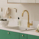 Unlacquered Brass Single Handle Faucet , Hot and Cold , Bathroom Faucet, Brass Bathroom Faucet