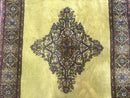 Moroccan Rug 6x8, Semi Open Field, Vintage, Lime Green, Wool Carpet
