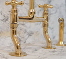 Unlacquered Brass Curved Legs kitchen Faucet