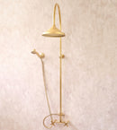 Unlacquered Brass Exposed Shower System