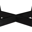 32inch Wood Round Coffee Table for Living Room,Mid Century Farmhouse Circle Wooden Coffee Tables for Apartment, Easy Assembly,Black and Walnut Top