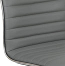 Alan Low Back Light Gray Ribbed Swivel Office Chair