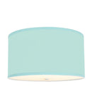 Moderne Flush Mount Conversion Kit 16"w Island Paradise Linen Drum Lampshade