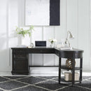 Contemporary L Shaped Desk USB Charging Drawer