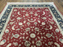 6' X 9' Vintage Fine Oriental Floral Handmade Wool Rug Vegetable Dyes Red Nice