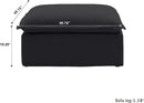 Black Storage Ottoman With Removable Cushion Covers