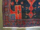 4' 6" X 8' 2" Antique Handmade India Tribal Geometric Wool Rug Red Blue