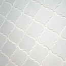 Whisper White Arabesque 10.83" x 15.5" Glazed Ceramic Mesh-Mounted Mosaic Wall Tile Pattern-MSI Collection