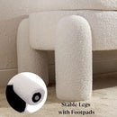 44.7-Inch White Boucle Upholstered Storage Ottoman Bench