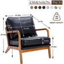 Modern Black Accent Chair With Thick Cushioned Seat