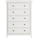 Modern 5 Drawers Dresser 5 Drawers Cabinet,Chest of Drawers Closet Organizers and Storage Clothes Storage Drawers Cabinet for Living Room, Farmhouse Dresser Organizer WHITE