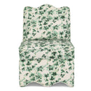 Elegant Flannel Single Dining Chair with Soft Seat Cushion and Backrest, Green, Wood Frame