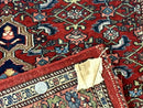 Persian Bidjar Rug 2.7 x 4, Red and Navy Blue, Small Persian Area Rug, Semi Antique