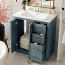 Bathroom Vanity With Sink, Storage Cabinet, Freestanding Set With 3 Drawers & Soft Closing Doors