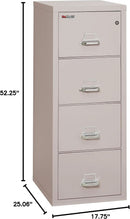 Vertical 4 Drawer Fire Safe File Cabinet 1 Hour Fire Rated