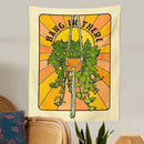 70s retro botanical tapestry wall hanging for bedroom decor