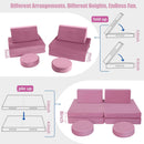 8-Piece Kids Play Couch Solid Color