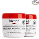 Eucerin Original Healing Cream, Unscented Body Cream for Extremely Dry, Sensitive and Compromised Skin, Emollient Enriched Body Moisturizer, 16 Oz Jar, (Pack of 12)