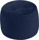 Round Plush Pouf Ottoman, 20"x15"