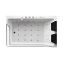 Nuvia Solstice 71-Inch Luxury 2-Person Acrylic Whirlpool Tub With LED Lights Jets And Faucet (SAK69173)