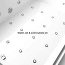 Nuvia Solstice 71-Inch Luxury 2-Person Acrylic Whirlpool Tub With LED Lights Jets And Faucet (SAK69173)
