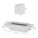 71-Inch Outdoor 60K BTU Fire Pit Table With Wind Guard (SAK41326)