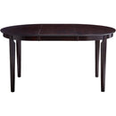 Contemporary Oval Dining Table in Dark Brown Cappuccino Wood Finish