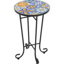 Patio Side Table,Colorful+Black