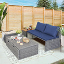 Comfortable Multifunctional Outdoor Day Bed with Side Tables