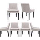 Corduroy Upholstered Dining Chairs With Wood Legs Set Of 6