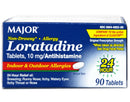 MAJOR Loratadine 10mg Tablets, Non-Drowsy Allergy Medicine, 24-Hour Relief Antihistamine for Sneezing, Runny Nose & Itchy Eyes, Indoor & Outdoor Allergies - 90 Count