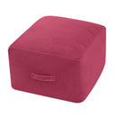 Grid Square Pouf Ottoman, 20"x20"x15"