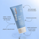 Thinksport Mineral Sunscreen SPF 50+ Zinc Oxide, Water Resistant, 6 Fl Oz