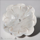 White Flower Marble Vessel Sink
