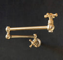 Unlacquered Brass Pot Filler Faucet, Brass kitchen Pot Filler