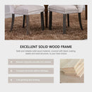 Velvet Dining Chairs Set of 6, Tufted Dining Room Chairs with Button Back, Nailhead Trim, Upholstered Dining Chairs for Kitchen, Bedroom, Restaurant (Beige)