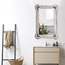 Rustic Wood Bathroom Mirror, Farmhouse 30"x20"