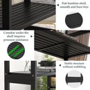 Double Wide Black Bookshelf Freestanding 6 Feet Tall
